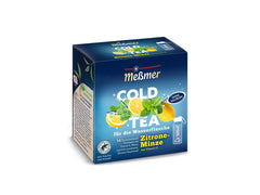 COLD TEA von Meßmer für die Wasserflasche in der Sorte Zitrone Minze Früchtetee mit Vitamin C