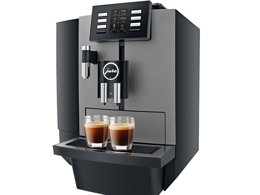 Der Kaffeevollautomat Jura X6 ist besonders für Schwarzkaffee und Tee geeignet.