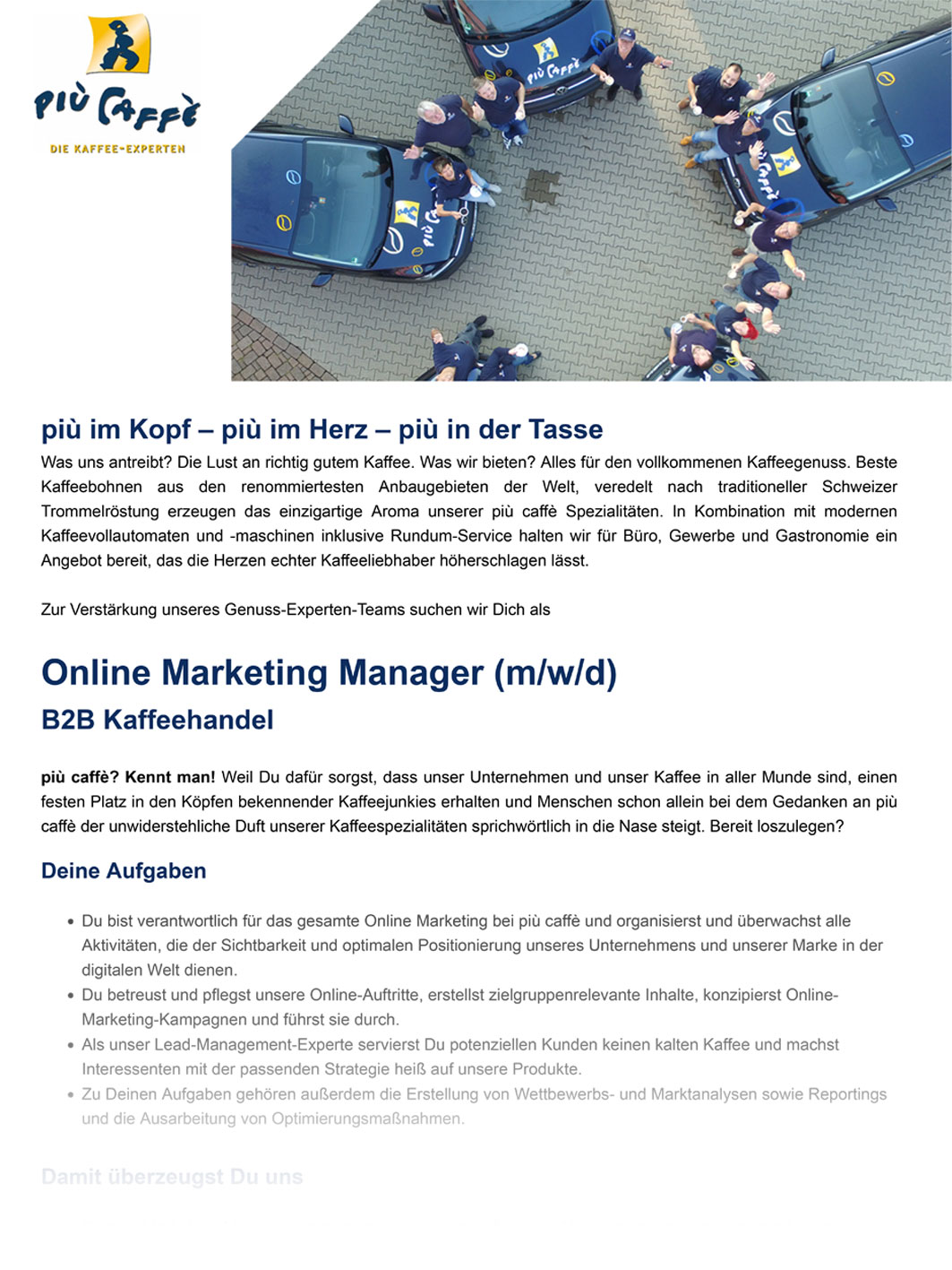 Online Marketing Manager gesucht